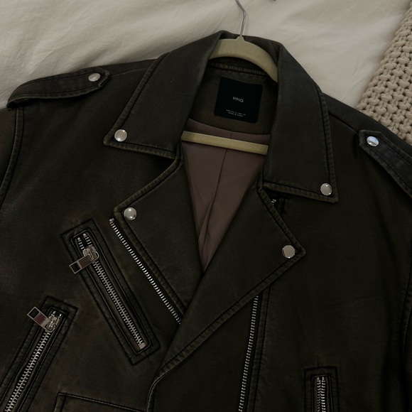 Mango faux Leather Jacket - Picture 1 of 4